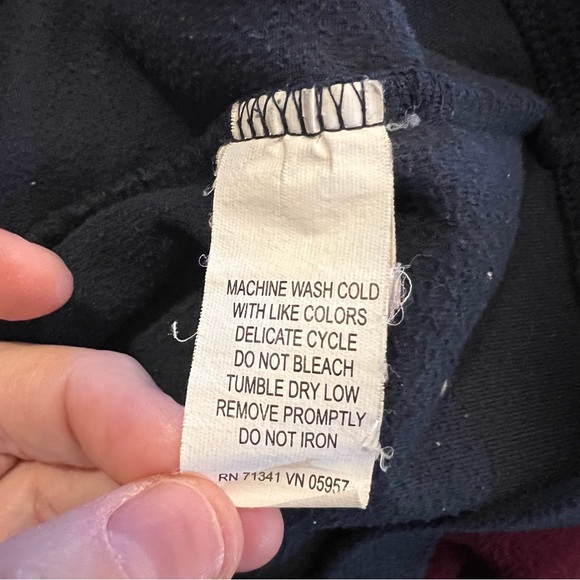 LLBean Fleece Quarter Zip Men’s Pullover - Size XL Navy Blue - Picture 6 of 6